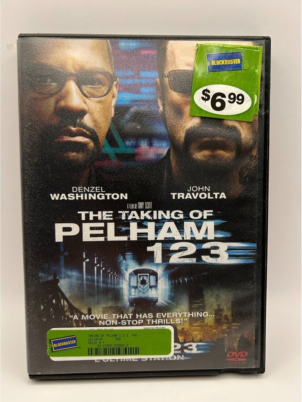 The Taking of Pelham 123 DVD Widescreen Denzel Washington 2009 Action